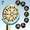 imageHibbent All Metal Shower Head 10 High Pressure Rainfall Shower HeadHandheld Showerhead Combo with 12 Adjustable Curved Shower Extension Arm 7Spray 71 Shower Hose Shower Head Holder ChromePolished Brass