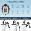imageHibbent All Metal Shower Head 10 High Pressure Rainfall Shower HeadHandheld Showerhead Combo with 12 Adjustable Curved Shower Extension Arm 7Spray 71 Shower Hose Shower Head Holder ChromeOil Rubbed Bronze Finished