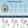 imageHibbent All Metal Shower Head 10 High Pressure Rainfall Shower HeadHandheld Showerhead Combo with 12 Adjustable Curved Shower Extension Arm 7Spray 71 Shower Hose Shower Head Holder ChromeChrome Finished