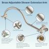 imageHibbent All Metal Shower Head 10 High Pressure Rainfall Shower HeadHandheld Showerhead Combo with 12 Adjustable Curved Shower Extension Arm 7Spray 71 Shower Hose Shower Head Holder ChromeBrushed Nickel