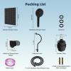imageHibbent All Metal Shower Head 10 High Pressure Rainfall Shower HeadHandheld Showerhead Combo with 12 Adjustable Curved Shower Extension Arm 7Spray 71 Shower Hose Shower Head Holder ChromeMatte Black Finished