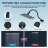 imageHibbent All Metal Shower Head 10 High Pressure Rainfall Shower HeadHandheld Showerhead Combo with 12 Adjustable Curved Shower Extension Arm 7Spray 71 Shower Hose Shower Head Holder ChromeOil Rubbed Bronze Finished