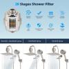 imageHibbent All Metal Shower Head 10 High Pressure Rainfall Shower HeadHandheld Showerhead Combo with 12 Adjustable Curved Shower Extension Arm 7Spray 71 Shower Hose Shower Head Holder ChromeBrushed Nickel