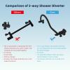 imageHibbent All Metal Shower Head 10 High Pressure Rainfall Shower HeadHandheld Showerhead Combo with 12 Adjustable Curved Shower Extension Arm 7Spray 71 Shower Hose Shower Head Holder ChromeOil Rubbed Bronze