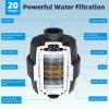 imageHibbent All Metal Shower Head 10 High Pressure Rainfall Shower HeadHandheld Showerhead Combo with 12 Adjustable Curved Shower Extension Arm 7Spray 71 Shower Hose Shower Head Holder ChromeMatte Black Finished