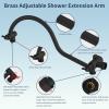 imageHibbent All Metal Shower Head 10 High Pressure Rainfall Shower HeadHandheld Showerhead Combo with 12 Adjustable Curved Shower Extension Arm 7Spray 71 Shower Hose Shower Head Holder ChromeOil Rubbed Bronze
