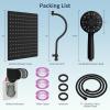 imageHibbent All Metal Shower Head 10 High Pressure Rainfall Shower HeadHandheld Showerhead Combo with 12 Adjustable Curved Shower Extension Arm 7Spray 71 Shower Hose Shower Head Holder ChromeMatte Black
