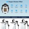 imageHibbent All Metal Shower Head 10 High Pressure Rainfall Shower HeadHandheld Showerhead Combo with 12 Adjustable Curved Shower Extension Arm 7Spray 71 Shower Hose Shower Head Holder ChromeMatte Black Finished