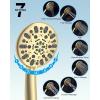 imageHibbent All Metal Shower Head 10 High Pressure Rainfall Shower HeadHandheld Showerhead Combo with 12 Adjustable Curved Shower Extension Arm 7Spray 71 Shower Hose Shower Head Holder ChromeBrushed Gold