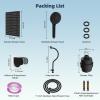 imageHibbent All Metal Shower Head 10 High Pressure Rainfall Shower HeadHandheld Showerhead Combo with 12 Adjustable Curved Shower Extension Arm 7Spray 71 Shower Hose Shower Head Holder ChromeMatte Black Finished