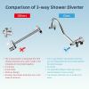 imageHibbent All Metal Shower Head 10 High Pressure Rainfall Shower HeadHandheld Showerhead Combo with 12 Adjustable Curved Shower Extension Arm 7Spray 71 Shower Hose Shower Head Holder ChromeChrome