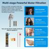 imageHibbent All Metal Shower Head 10 High Pressure Rainfall Shower HeadHandheld Showerhead Combo with 12 Adjustable Curved Shower Extension Arm 7Spray 71 Shower Hose Shower Head Holder ChromeChrome Finished
