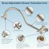 imageHibbent All Metal Shower Head 10 High Pressure Rainfall Shower HeadHandheld Showerhead Combo with 12 Adjustable Curved Shower Extension Arm 7Spray 71 Shower Hose Shower Head Holder ChromeBrushed Nickel