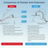 imageHibbent All Metal Shower Head 10 High Pressure Rainfall Shower HeadHandheld Showerhead Combo with 12 Adjustable Curved Shower Extension Arm 7Spray 71 Shower Hose Shower Head Holder ChromeChrome