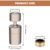 imageHibbent Dualfunction Faucet Aerator Big Angle Rotate Kitchen Sink Aerator Sprayer Head 360 Swivel Sink Sprayer AttachmentOilRubbed BronzeBrushed Nickel