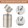 imageHibbent Dualfunction Faucet Aerator Big Angle Rotate Kitchen Sink Aerator Sprayer Head 360 Swivel Sink Sprayer AttachmentOilRubbed BronzeBrushed Nickel