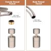 imageHibbent Dualfunction Faucet Aerator Big Angle Rotate Kitchen Sink Aerator Sprayer Head 360 Swivel Sink Sprayer AttachmentOilRubbed BronzeBrushed Nickel