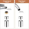 imageHibbent Dualfunction Faucet Aerator Big Angle Rotate Kitchen Sink Aerator Sprayer Head 360 Swivel Sink Sprayer AttachmentOilRubbed BronzeChrome
