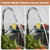 imageHibbent Dualfunction Faucet Aerator Big Angle Rotate Kitchen Sink Aerator Sprayer Head 360 Swivel Sink Sprayer AttachmentOilRubbed BronzeChrome