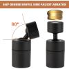 imageHibbent Dualfunction Faucet Aerator Big Angle Rotate Kitchen Sink Aerator Sprayer Head 360 Swivel Sink Sprayer AttachmentOilRubbed BronzeMatte Black