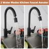 imageHibbent Dualfunction Faucet Aerator Big Angle Rotate Kitchen Sink Aerator Sprayer Head 360 Swivel Sink Sprayer AttachmentOilRubbed BronzeMatte Black