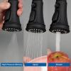 imageHibbent Kitchen Faucet Head Replacement with Pull Down Spray Head 3 Function Faucet Sprayer Nozzle  15 Adapters Compatible with Moen American Standard Delta Kohler  Brushed NickelMatte Black