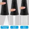 imageHibbent Kitchen Faucet Head Replacement with Pull Down Spray Head 3 Function Faucet Sprayer Nozzle  15 Adapters Compatible with Moen American Standard Delta Kohler  Brushed NickelMatte Black Finished