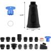 imageHibbent Kitchen Faucet Head Replacement with Pull Down Spray Head 3 Function Faucet Sprayer Nozzle  15 Adapters Compatible with Moen American Standard Delta Kohler  Brushed NickelMatte Black Finished