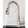 imageHibbent Kitchen Faucet Head Replacement with Pull Down Spray Head 3 Function Faucet Sprayer Nozzle  15 Adapters Compatible with Moen American Standard Delta Kohler  Brushed NickelBrushed Nickel Finished