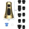 imageHibbent Kitchen Faucet Head Replacement with Pull Down Spray Head 3 Function Faucet Sprayer Nozzle  15 Adapters Compatible with Moen American Standard Delta Kohler  Brushed NickelPolished Brass