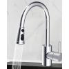 imageHibbent Kitchen Faucet Head Replacement with Pull Down Spray Head 3 Function Faucet Sprayer Nozzle  15 Adapters Compatible with Moen American Standard Delta Kohler  Brushed NickelChrome Finished