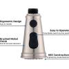 imageHibbent Kitchen Faucet Head Replacement with Pull Down Spray Head 3 Function Faucet Sprayer Nozzle  15 Adapters Compatible with Moen American Standard Delta Kohler  Brushed NickelBrushed Nickel Finished
