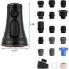 imageHibbent Kitchen Faucet Head Replacement with Pull Down Spray Head 3 Function Faucet Sprayer Nozzle  15 Adapters Compatible with Moen American Standard Delta Kohler  Brushed NickelOil Rubbed Bronze