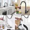 imageHibbent Kitchen Faucet Head Replacement with Pull Down Spray Head 3 Function Faucet Sprayer Nozzle  15 Adapters Compatible with Moen American Standard Delta Kohler  Brushed NickelBrushed Nickel