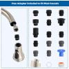 imageHibbent Kitchen Faucet Head Replacement with Pull Down Spray Head 3 Function Faucet Sprayer Nozzle  15 Adapters Compatible with Moen American Standard Delta Kohler  Brushed NickelBrushed Nickel