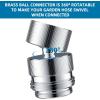 imageHibbent Sink Faucet to Garden Hose Adapter 360Degree Swivel 5564 Inch Female Thread Sink Hose Attachment for Faucet Adapter Connector ChromeChrome