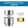 imageHibbent Sink Faucet to Garden Hose Adapter 360Degree Swivel 5564 Inch Female Thread Sink Hose Attachment for Faucet Adapter Connector ChromeChrome