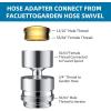 imageHibbent Sink Faucet to Garden Hose Adapter 360Degree Swivel 5564 Inch Female Thread Sink Hose Attachment for Faucet Adapter Connector ChromeChrome