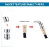 imageHibbent Sink Faucet to Garden Hose Adapter 360Degree Swivel 5564 Inch Female Thread Sink Hose Attachment for Faucet Adapter Connector ChromeChrome