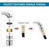 imageHibbent Sink Faucet to Garden Hose Adapter 360Degree Swivel 5564 Inch Female Thread Sink Hose Attachment for Faucet Adapter Connector ChromeChrome