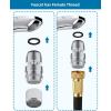imageHibbent Sink Faucet to Garden Hose Adapter 360Degree Swivel 5564 Inch Female Thread Sink Hose Attachment for Faucet Adapter Connector ChromeChrome Finished