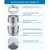 imageHibbent Sink Faucet to Garden Hose Adapter 360Degree Swivel 5564 Inch Female Thread Sink Hose Attachment for Faucet Adapter Connector ChromeChrome Finished