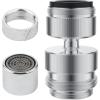 imageHibbent Sink Faucet to Garden Hose Adapter 360Degree Swivel 5564 Inch Female Thread Sink Hose Attachment for Faucet Adapter Connector ChromeChrome Finished