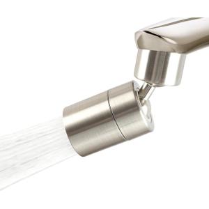 imageHibbent Dualfunction Faucet Aerator Big Angle Rotate Kitchen Sink Aerator Sprayer Head 360 Swivel Sink Sprayer AttachmentOilRubbed BronzeBrushed Nickel