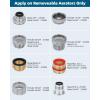 imageHibbent 18 Pieces Faucet Adapter Kit Brass Aerator Adapter Set for Faucet Tap with Removable Aerator to Connect Garden Hose Adapter for Faucet Sink  MaleFemale Chrome