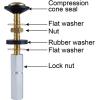 imageHibbent 2 Pack Toilet Tank to Bowl Bolt Kits Heavy Duty Bolts Toilet Bolts for Tank Solid Brass with Extra Long Nuts Easy to Install and Double Gaskets for Fastening