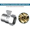 imageHibbent All Metal 1 Pack Shower Head Flow Control Valve G12 Brass Shutoff Valve with Metal Handle Lever Shut OFF Water Flow Control Regulator for Handheld Shower or Bidet Sprayer ChromeChrome