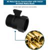 imageHibbent All Metal 1 Pack Shower Head Flow Control Valve G12 Brass Shutoff Valve with Metal Handle Lever Shut OFF Water Flow Control Regulator for Handheld Shower or Bidet Sprayer ChromeBlack