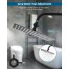 imageHibbent All Metal 1 Pack Shower Head Flow Control Valve G12 Brass Shutoff Valve with Metal Handle Lever Shut OFF Water Flow Control Regulator for Handheld Shower or Bidet Sprayer ChromeBlack