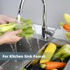 imageHibbent Dual Water Flow Kitchen Sink Sprayer  360Degree Swivel Bathroom Faucet Aerator  Easy to Control Water Sprayer by One Hand  25 GPM  5564 Inch  27UNS Female Thread  Chrome25 GPM